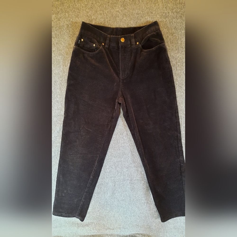 Lauren Jeans Co. Ralph Lauren Pants 6P Black Corduroy Casual Cotton Preppy